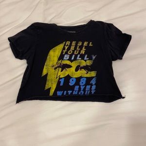Billy idol cropped, and distressed t-shirt from prince peter collection